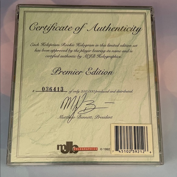 Chuck Knoblauch 1991 Rookie Of The Year Hologram Cards - Picture 2 of 2